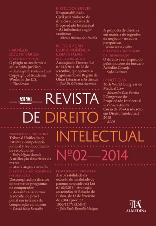 Cover of the book Revista de Direito Intelectual n.º 2 by Apdi - Associação Portuguesa de Direito Intelectual, Almedina
