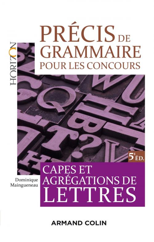 Cover of the book Précis de grammaire pour les concours - 5e éd. by Dominique Maingueneau, Armand Colin