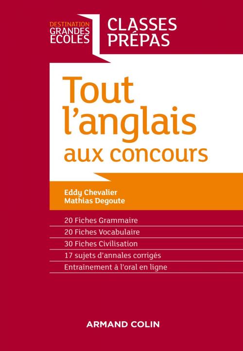 Cover of the book Tout l'anglais aux concours by Eddy Chevalier, Mathias Degoute, Armand Colin