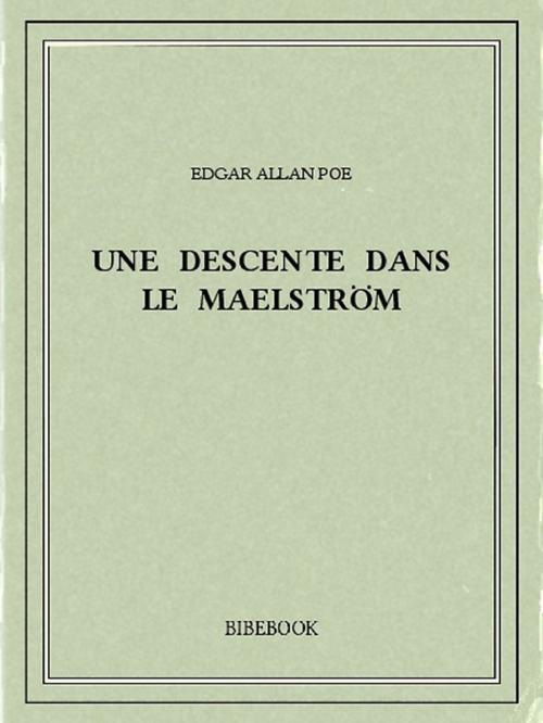 Cover of the book Une descente dans le maelström by Edgar Allan Poe, Bibebook