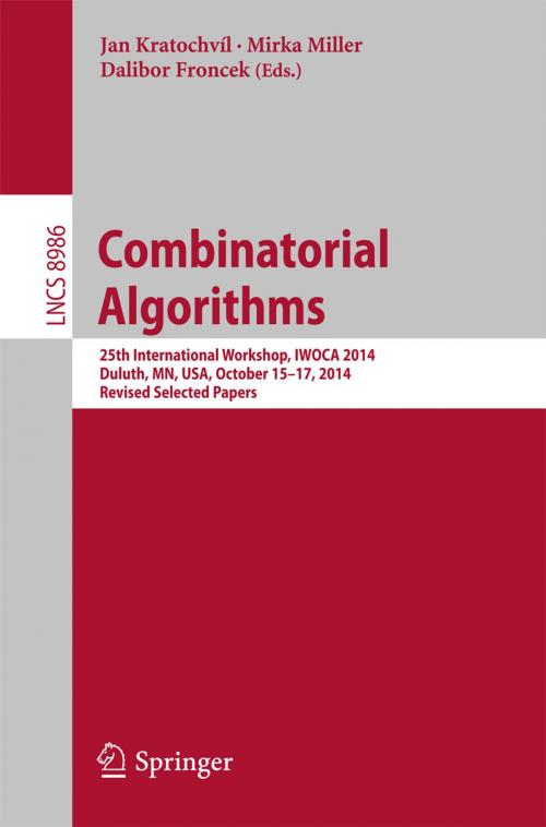 Cover of the book Combinatorial Algorithms by , Springer International Publishing