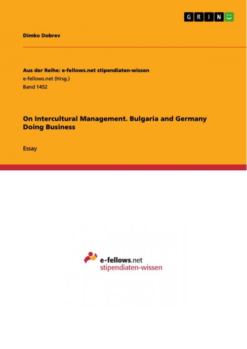 Cover of the book On Intercultural Management. Bulgaria and Germany Doing Business by Dimko Dobrev, GRIN Verlag