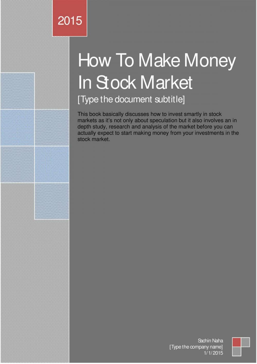 Big bigCover of How To Make Money In Stock Market