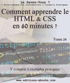 Cover of the book Comment apprendre le HTML et CSS en 60 minutes ? by Collectif des Editions Ebooks