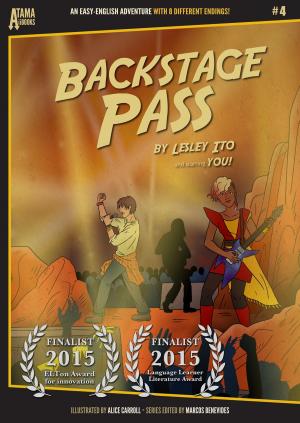 Book cover of Backstage Pass: An Easy-English Adventure with 8 Different Endings