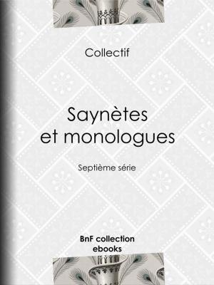 Cover of the book Saynètes et monologues by Honoré de Balzac