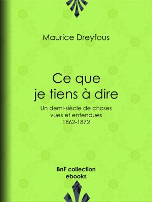 Cover of the book Ce que je tiens à dire by Sari Gilbert