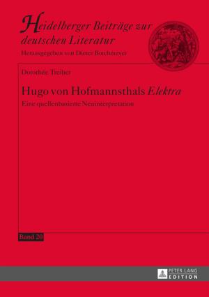 Cover of the book Hugo von Hofmannsthals «Elektra» by Jaime Céspedes Gallego