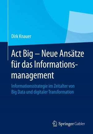 Cover of the book Act Big - Neue Ansätze für das Informationsmanagement by Thomas Wenzler, Markus Rübenstahl