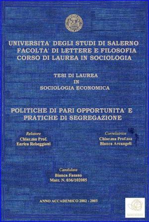 Book cover of Tesi: "Politiche di pari opportunità e pratiche di segregazione"