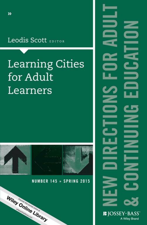 Cover of the book Learning Cities for Adult Learners by Leodis Scott, Wiley