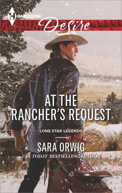 Cover of the book At the Rancher's Request by Sara Orwig, Harlequin