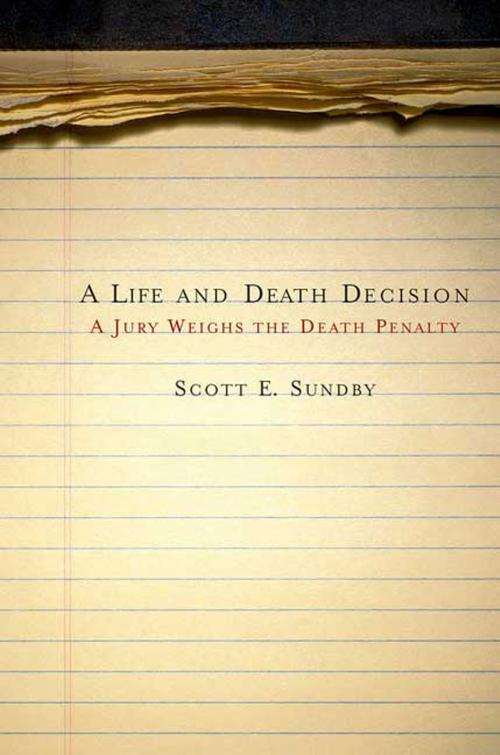 Cover of the book A Life and Death Decision by Scott E. Sundby, St. Martin's Press