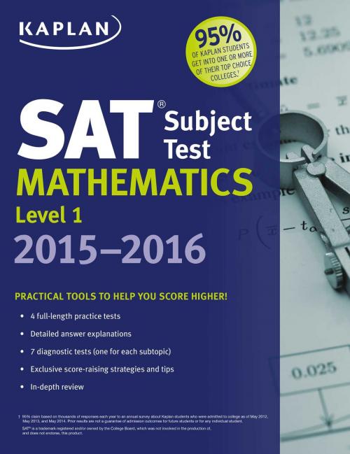 Cover of the book Kaplan SAT Subject Test Mathematics Level 1 2015-2016 by Kaplan Test Prep, Kaplan Publishing