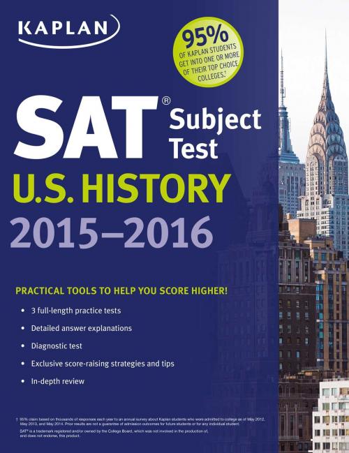 Cover of the book Kaplan SAT Subject Test U.S. History 2015-2016 by Kaplan Test Prep, Kaplan Publishing