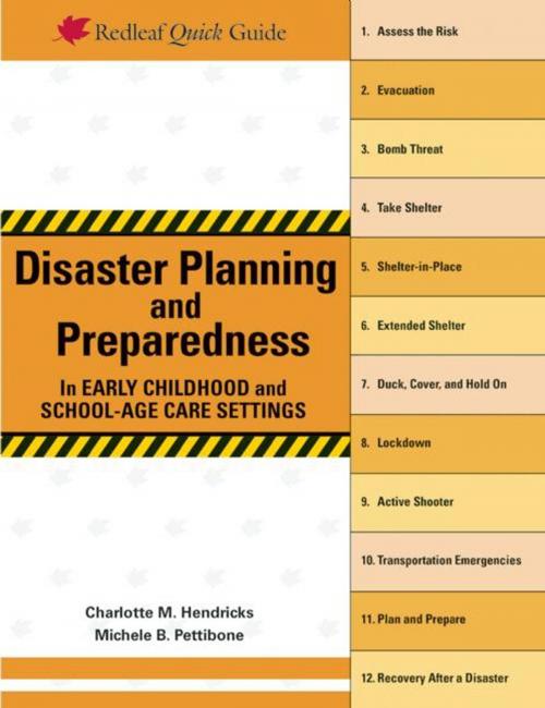 Cover of the book Disaster Planning and Preparedness in Early Childhood and School-Age Care Settings by Charlotte M. Hendricks, Michele B. Pettibone, Redleaf Press