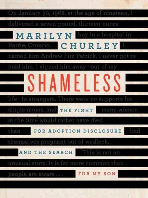 Cover of the book Shameless by Marilyn Churley, Between the Lines