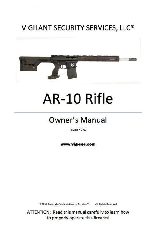 Cover of the book AR-10 Rifle Owner's Manual by Erik Lawrence, Erik Lawrence Publications