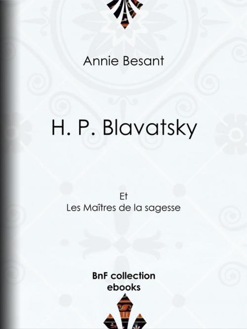 Cover of the book H. P. Blavatsky by Annie Besant, BnF collection ebooks