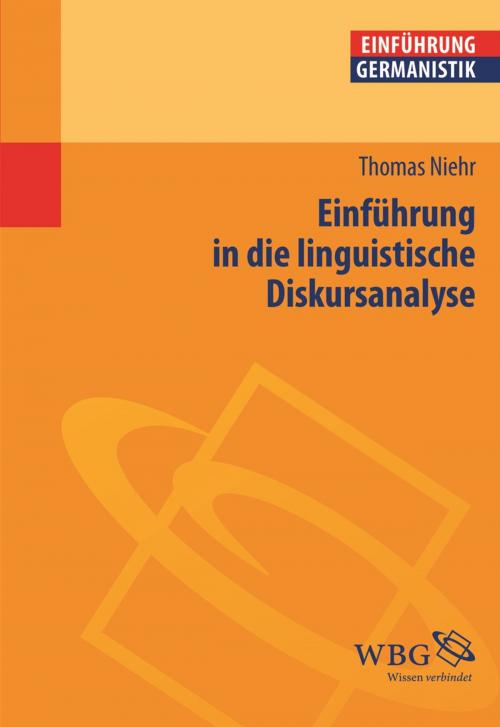 Cover of the book Einführung in die linguistische Diskursanalyse by Thomas Niehr, wbg Academic