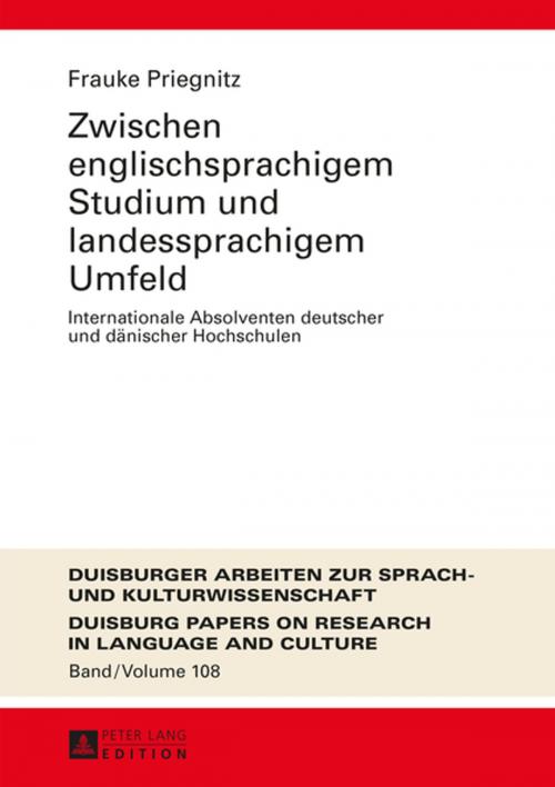 Cover of the book Zwischen englischsprachigem Studium und landessprachigem Umfeld by Frauke Priegnitz, Peter Lang