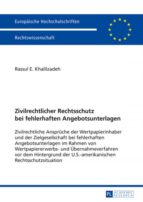 Cover of the book Zivilrechtlicher Rechtsschutz bei fehlerhaften Angebotsunterlagen by Rassul Khalilzadeh, Peter Lang