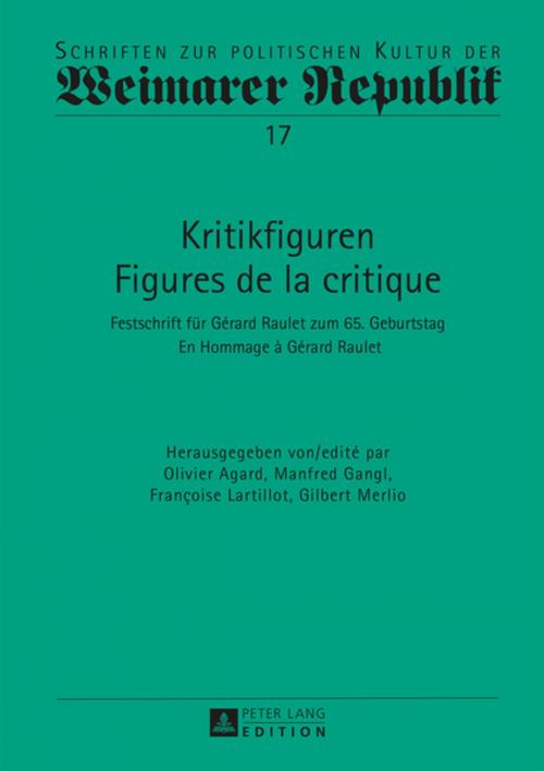 Cover of the book Kritikfiguren / Figures de la critique by , Peter Lang