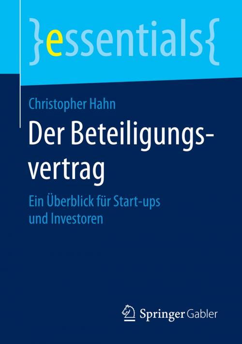 Cover of the book Der Beteiligungsvertrag by Christopher Hahn, Springer Fachmedien Wiesbaden