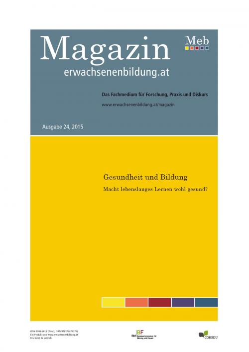 Cover of the book Gesundheit und Bildung. Macht lebenslanges Lernen wohl gesund? by , Books on Demand