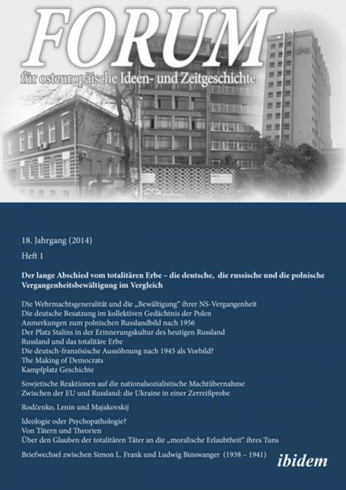 Cover of the book Forum für osteuropäische Ideen- und Zeitgeschichte. 18. Jahrgang, Heft 1 by , Ibidem Press