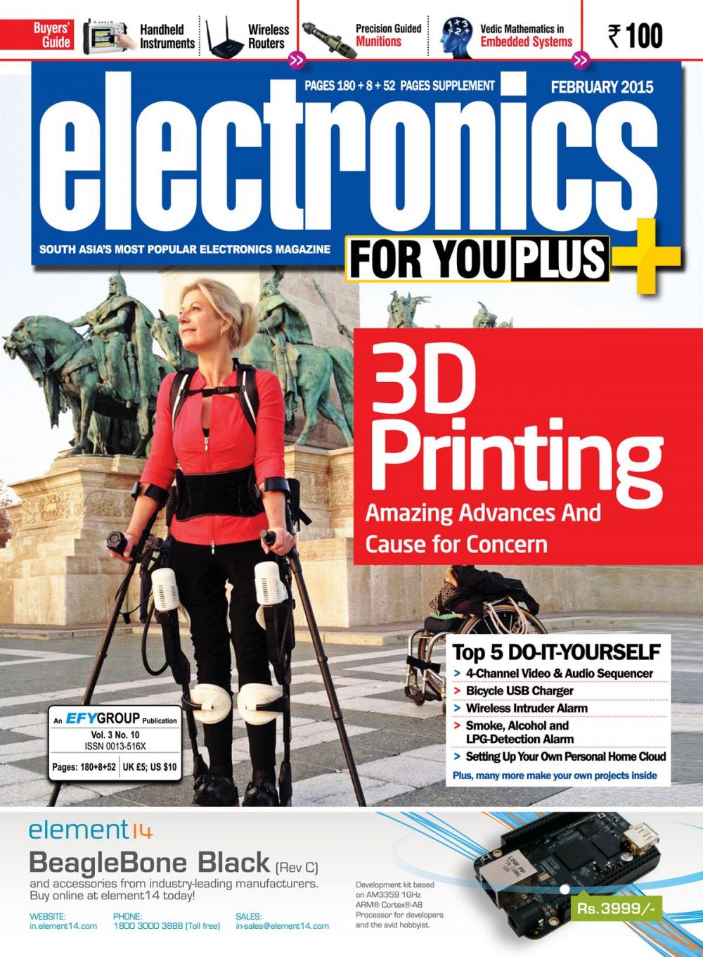 Big bigCover of Electronics For You February 2015