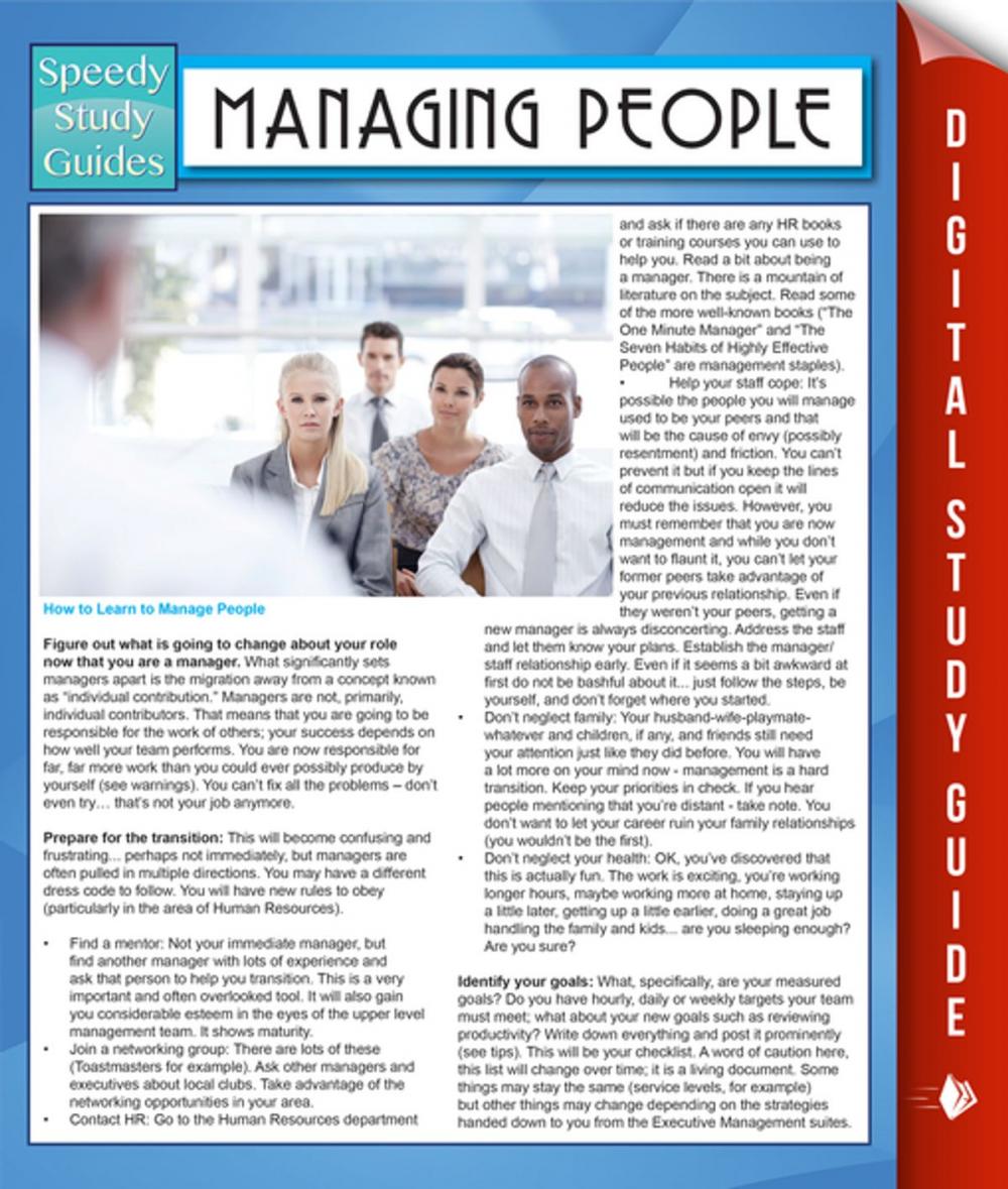 Big bigCover of Managing People (Speedy Study Guides)