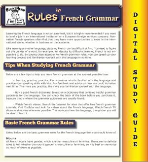 Cover of the book Rules In French Grammar ( Blokehead Easy Study Guide) by Janet Evans