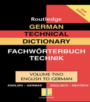 Cover of the book German Technical Dictionary (Volume 2) by Peter Brooker