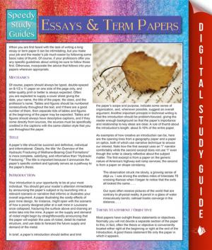 Book cover of Essays And Term Papers (Speedy Study Guides)