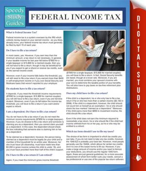 Cover of the book Federal Income Tax (Speedy Study Guides) by Karen Boulder