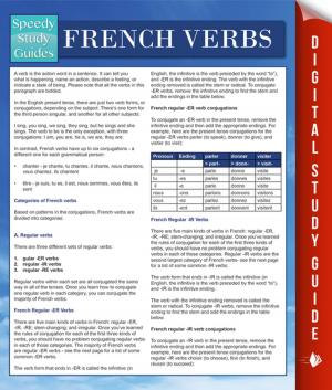 Cover of the book French Verbs (Speedy Language Study Guides) by Jason Scotts