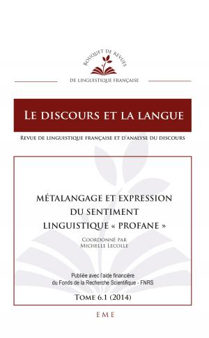 Cover of the book Métalangage et expression du sentiment linguistique "profane" by Dan Van Raemdonck, Thylla Nève de Mévergnies