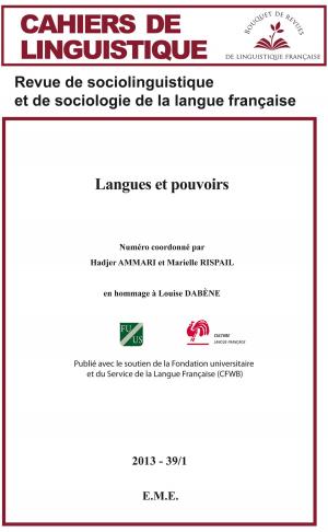 Cover of the book Langues et pouvoirs by Marc Debono
