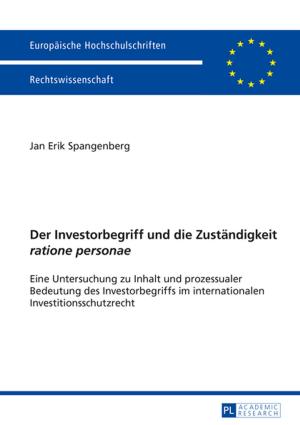 Cover of Der Investorbegriff und die Zustaendigkeit «ratione personae»