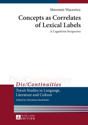 Cover of the book Concepts as Correlates of Lexical Labels by Pilar Molina Taracena