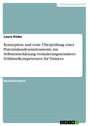 Cover of the book Konzeption und erste Überprüfung eines Potentialanalyseinstruments zur Selbsteinschätzung veränderungssensitiver Schlüsselkompetenzen für Trainees by Verena Born