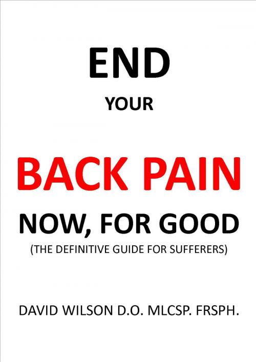 Cover of the book End Your Back Pain Now, for Good. by David Wilson, David Wilson