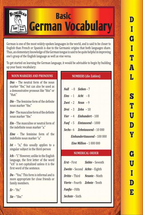Cover of the book German Vocabulary (Blokehead Easy Study Guide) by The Blokehead, Yap Kee Chong