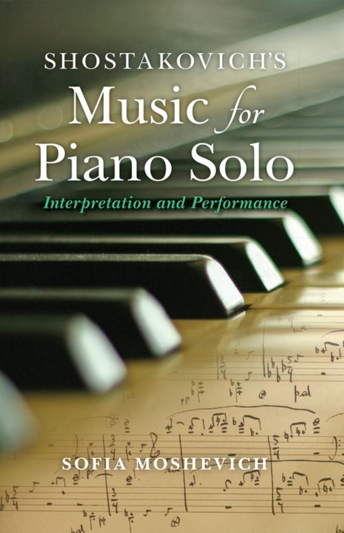 Cover of the book Shostakovich's Music for Piano Solo by Sofia Moshevich, Indiana University Press