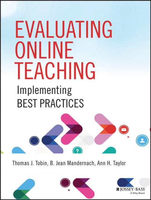 Cover of the book Evaluating Online Teaching by Thomas J. Tobin, B. Jean Mandernach, Ann H. Taylor, Wiley