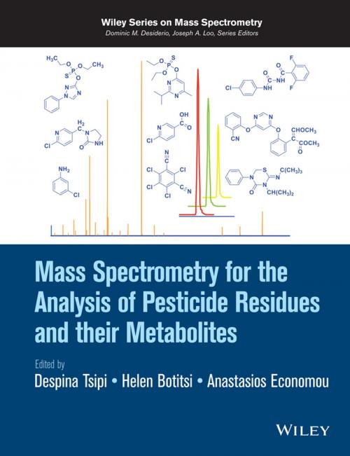 Cover of the book Mass Spectrometry for the Analysis of Pesticide Residues and their Metabolites by Despina Tsipi, Helen Botitsi, Anastasios Economou, Wiley