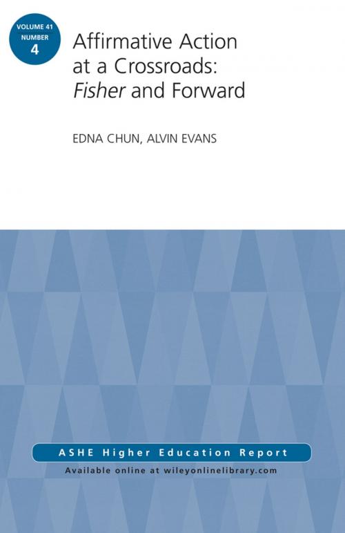 Cover of the book Affirmative Action at a Crossroads: Fisher and Forward by Edna Chun, Alvin Evans, Wiley