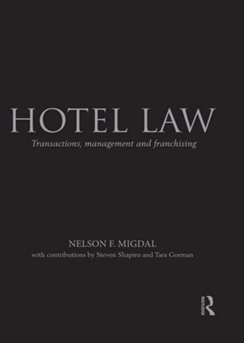 Cover of the book Hotel Law by Nelson Migdal, CRC Press