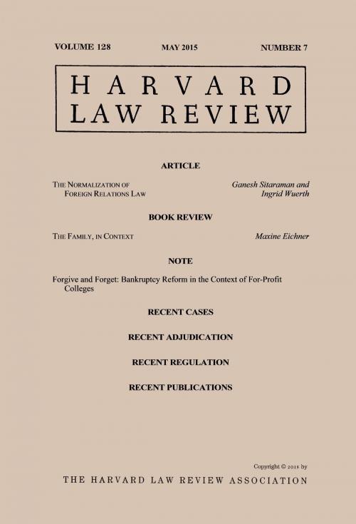 Cover of the book Harvard Law Review: Volume 128, Number 7 - May 2015 by Harvard Law Review, Quid Pro, LLC